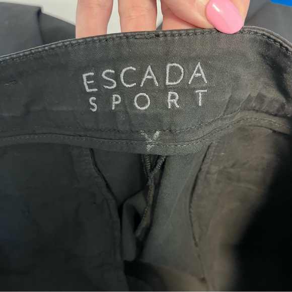 Escada Sport Pants Womens Twelve Chino Metallic Side Stripe Capsule Basic Black - Picture 5 of 15